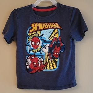 Spiderman blue short sleeved tee shirt